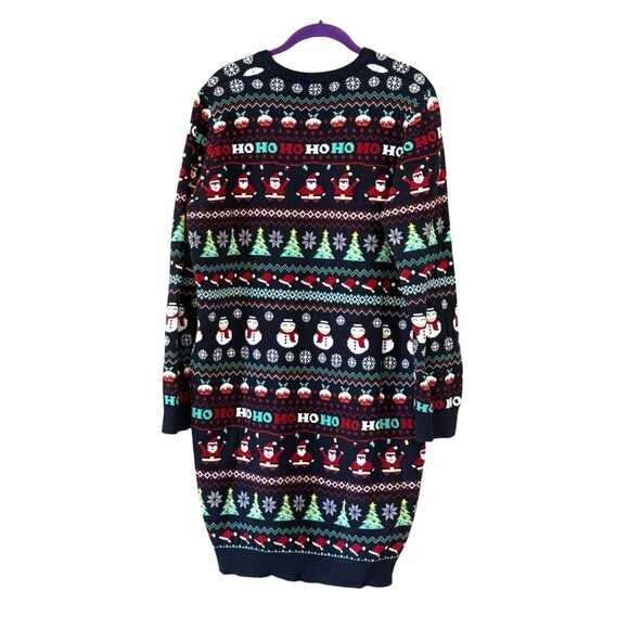 Next Knitwear Holiday Winter Christmas Mini Dress Long Top Santa Snowman US 14 - Picture 1 of 6